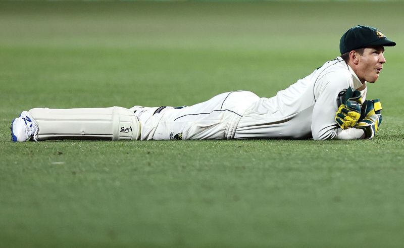 Tim Paine took five catches in the second innings of the Adelaide Test