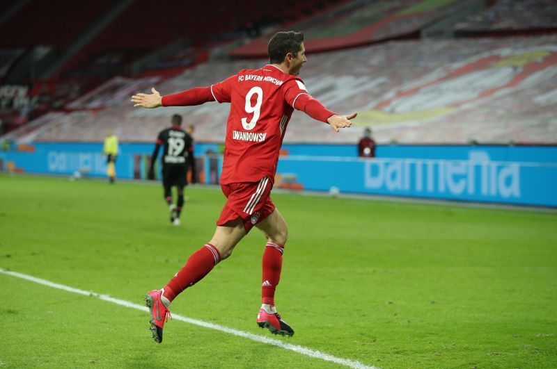 Lewandowski in action for Bayern Munich