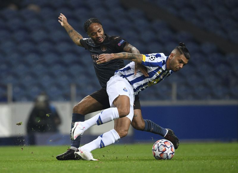 Raheem Sterling nearly scored against Porto.