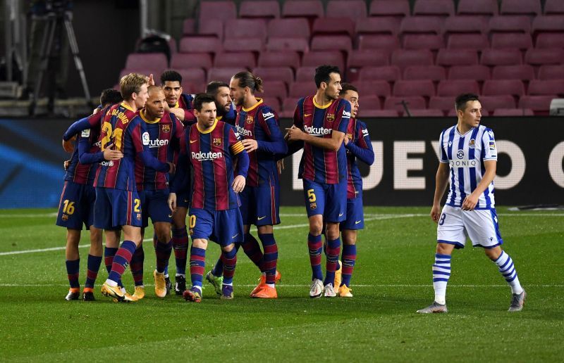 Barcelona edged Real Sociedad to a vital result