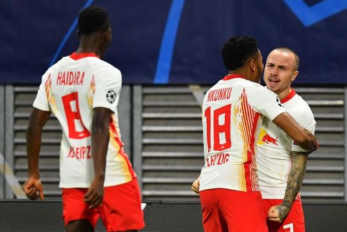 RB Leipzig raced to an early lead after Angelino's beautiful finish two minutes in, and Manchester United couldn't cope