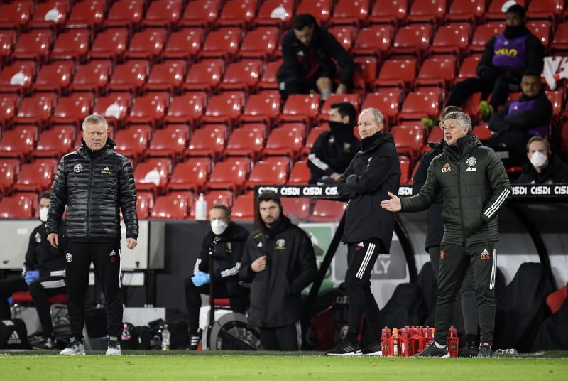 Ole Gunnar Solskjaer (right) came up with some more eyebrow-raising selections at Sheffield United.