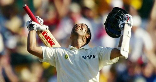 Sachin Tendulkar celebrates after scoring a double-century against Australia at the SCG in 2004