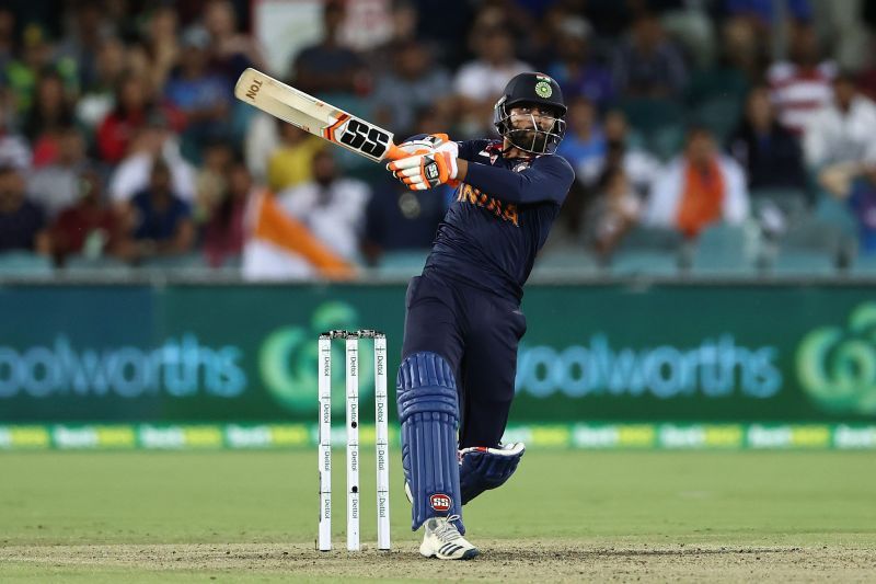 Ravindra Jadeja blasted 44 runs off 23 balls against Australia at the Manuka Oval