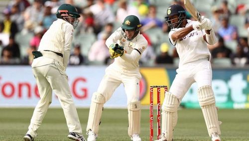 Cheteshwar Pujara batted well for his patient 43 against Australia