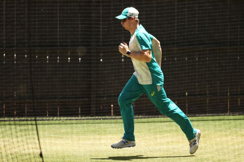 Steve Smith warming up in the nets on December 16th