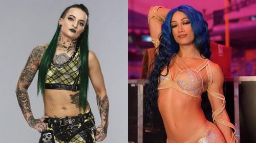 Ruby Riott (left); Sasha Banks (right)