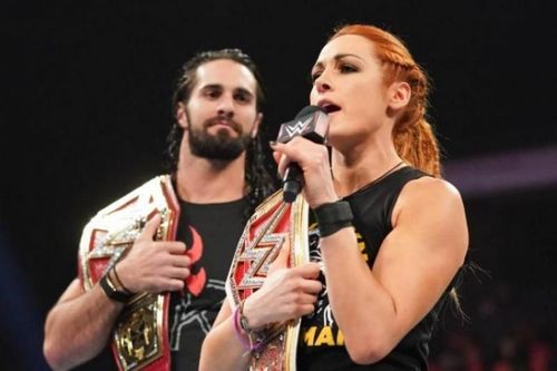 Seth Rollins and Becky Lynch