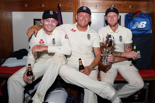 Jonny Bairstow (c) is back in the England Test squad, but Ben Stokes (R) and Ollie Pope (L) miss out