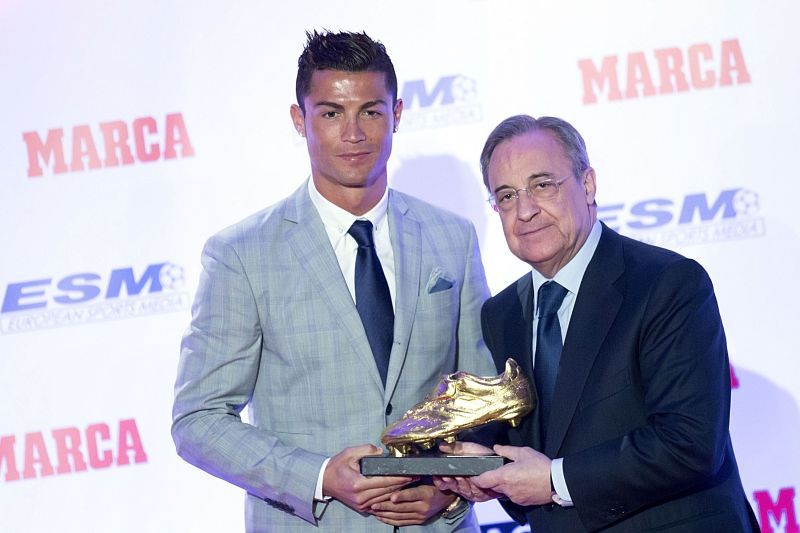 Cristiano Ronaldo Receives his fourth Golden Boot award.
