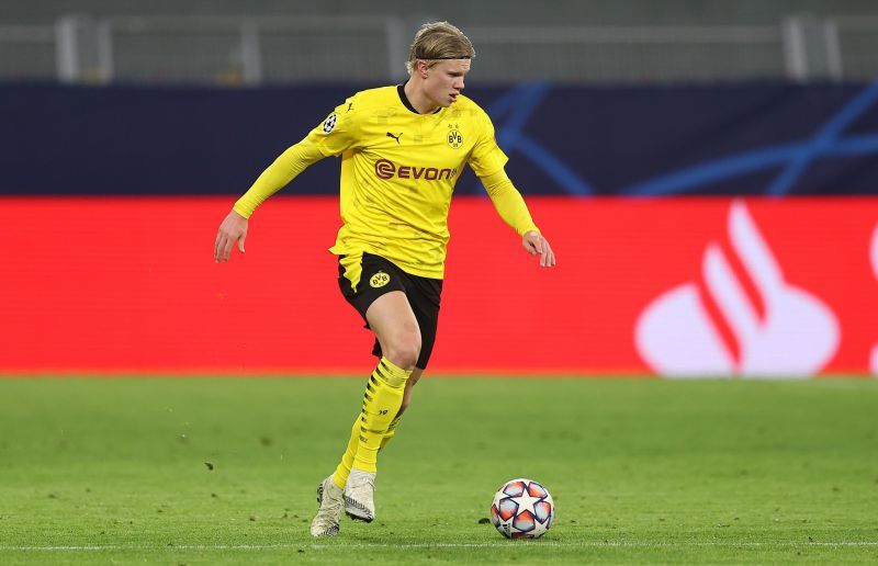 Erling Haaland in action for Borussia Dortmund