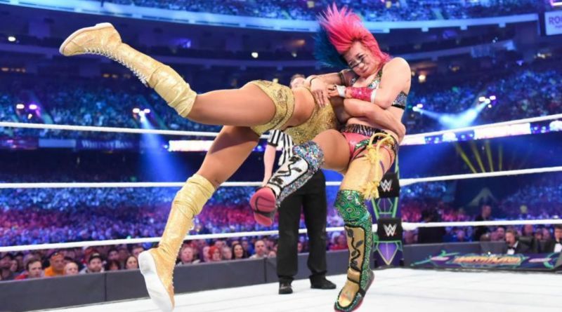 Charlotte Flair and Asuka at WrestleMania 34