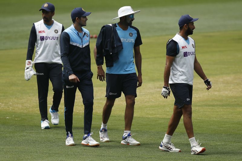 The Indian team during a nets session in Melbourne