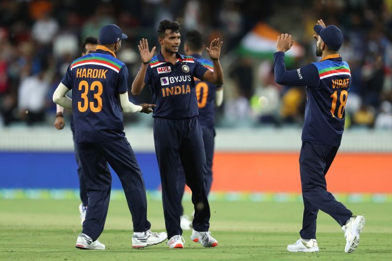 T Natarajan had picked up three wickets on his T20I debut at the Manuka Oval