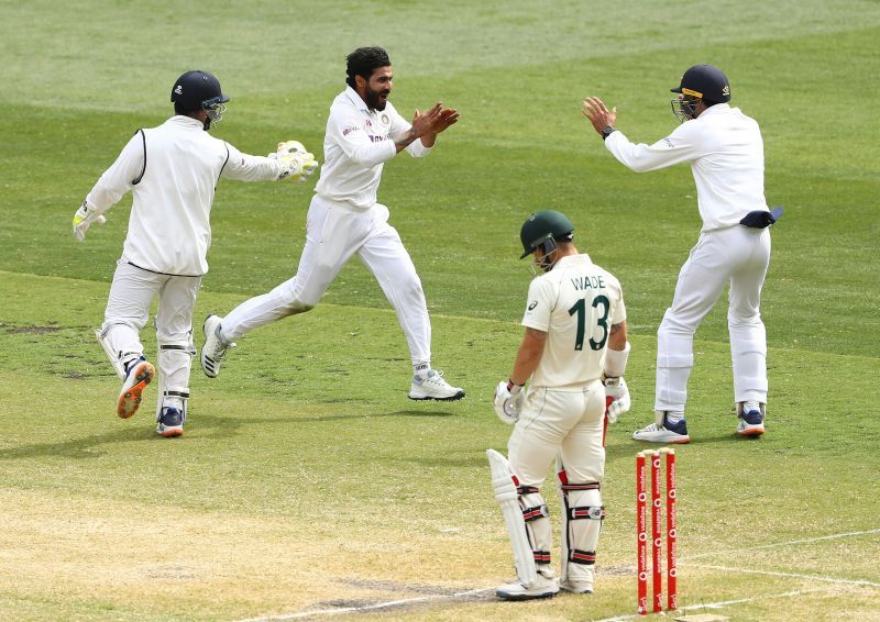 Ravindra Jadeja dismissed Matthew Wade in the second innings of the Melbourne Test.