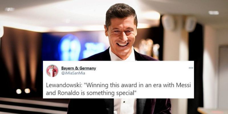 Robert Lewandowski won the prestigious award after a stunning goal-scoring season