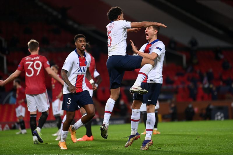 Marquinhos celebrates his timely goal, unmarked and sharpest to beat de Gea and help PSG retake the lead