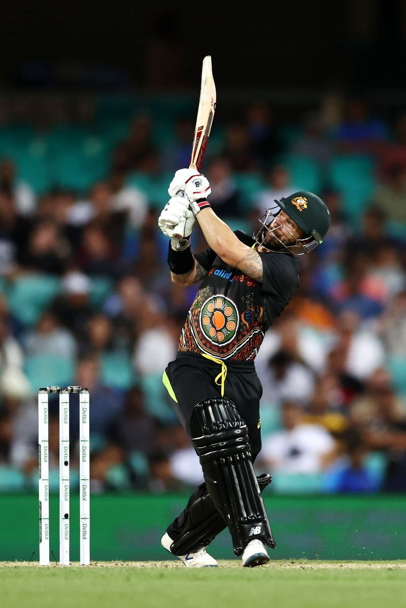 Matthew Wade in action for Australia.