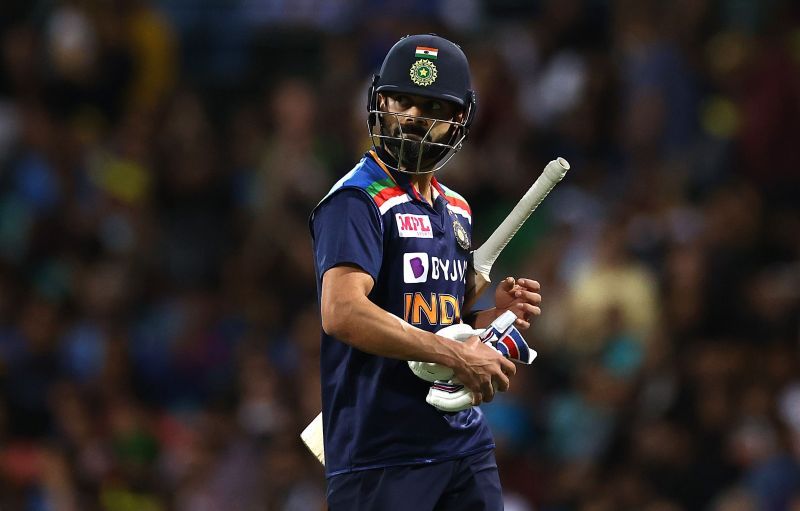 Virat Kohli holed out in the deep in the first T20I against the West Indies
