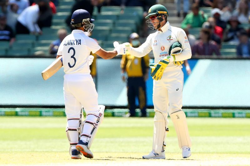 The two captains shake hands as the honours are even with two Tests remaining.