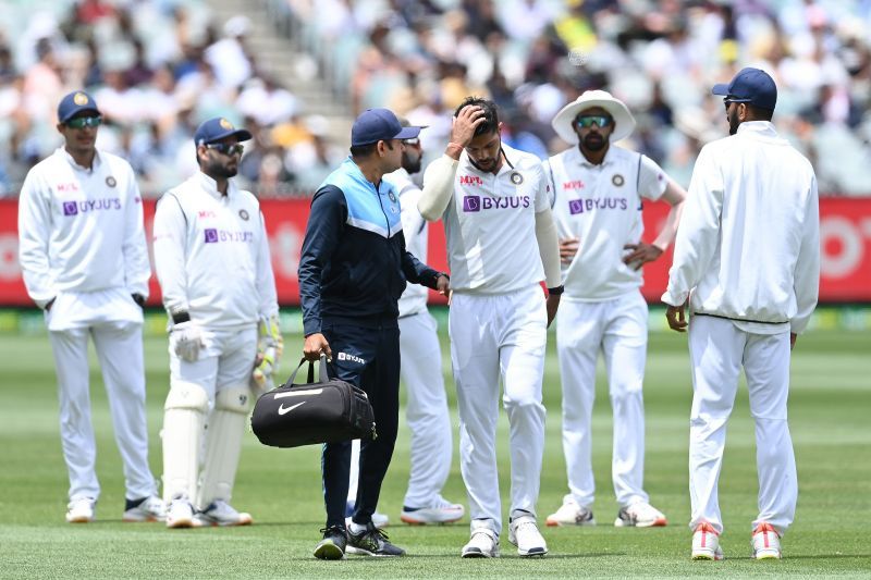 Umesh Yadav walked off on Day 3 with a calf muscle injury.