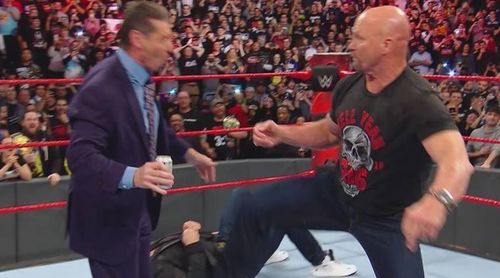 Vince McMahon being "Stunned" by Stone Cold Steve Austin