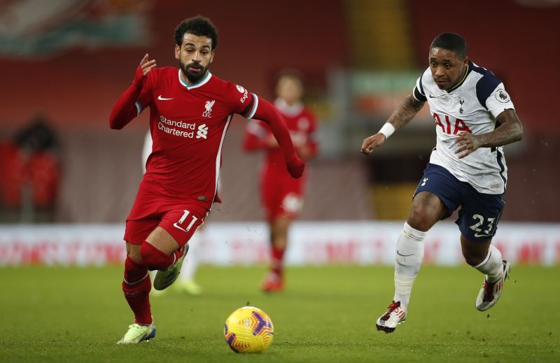 Mohamed Salah of Liverpool runs with the ball&nbsp;