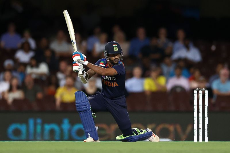 Shikhar Dhawan smacked four fours and two sixes at the Sydney Cricket Ground