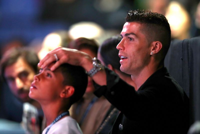 Cristiano Ronaldo with his son