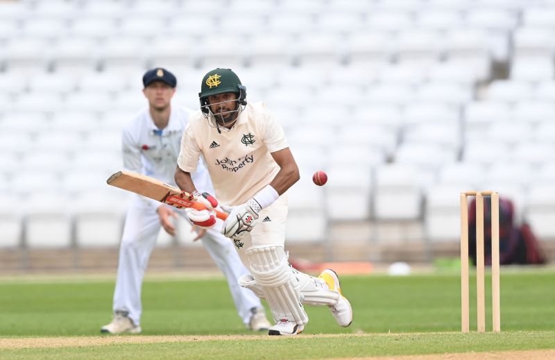 Haseeb Hameed in action for Nottinghamshire earlier this year