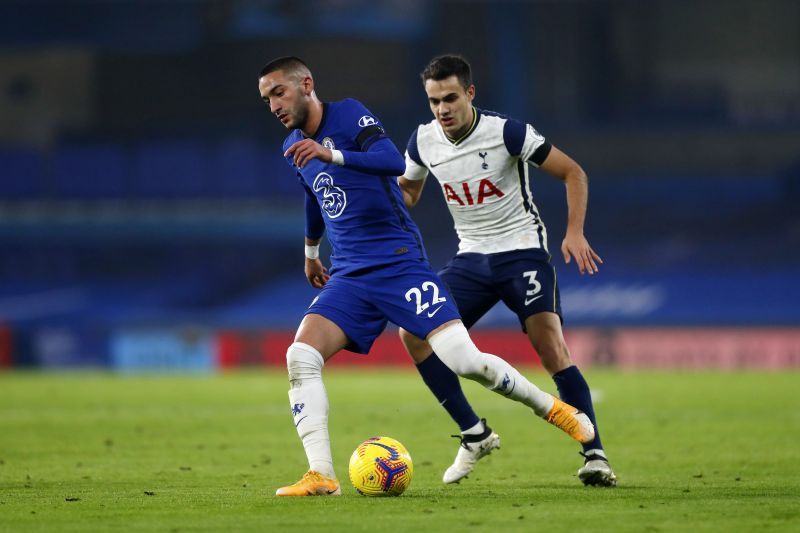 Reguilon in action for Spurs