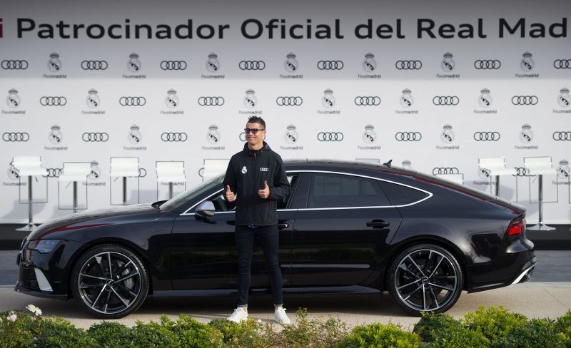 Cristiano Ronaldo during the Real Madrid Audi Car Handover