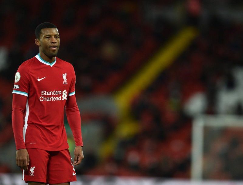 Georginio Wijnaldum during Liverpool&#039;s disappointing 1-1 draw against West Bromwich Albion.