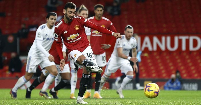 Fernandes netted twice against Leeds.