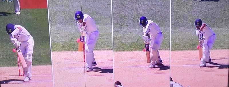 A collage of Indian batsmen&rsquo;s dismissals at Adelaide. Pic: Twitter