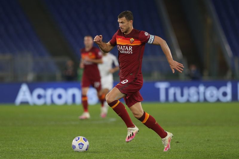 Edin Dzeko in action for Roma