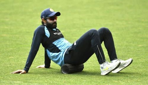 Ravindra Jadeja during a training session. Pic: Ravindra Jadeja/ Twitter