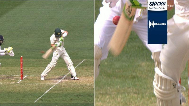 Tim Paine was given out caught behind in the second innings of the Boxing Day Test
