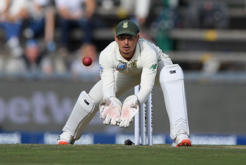 Quinton de Kock in action against England