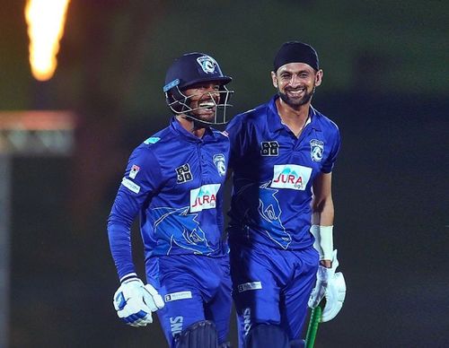 Shoaib Malik (right) was the man of the final for his all-round brilliance