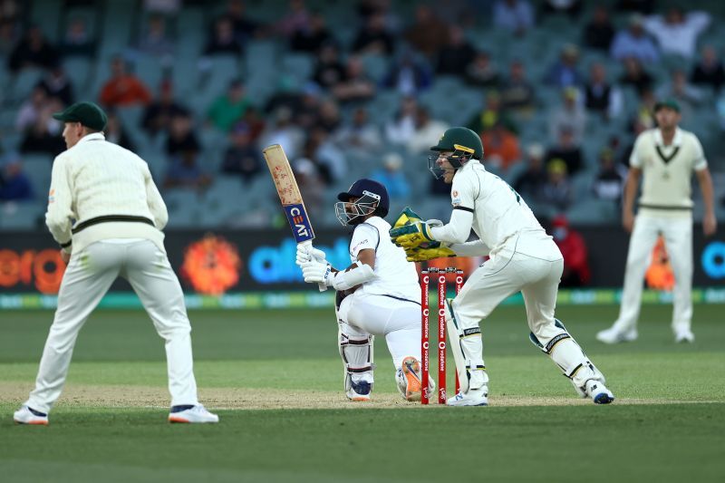 Ajinkya Rahane in action during the Adelaide Test