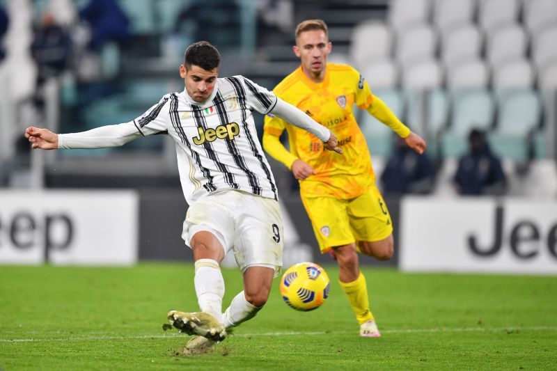 Alvaro Morata has been in scintillating form since he joined Juventus but he scuffed a backheeled effort wide against Atalanta
