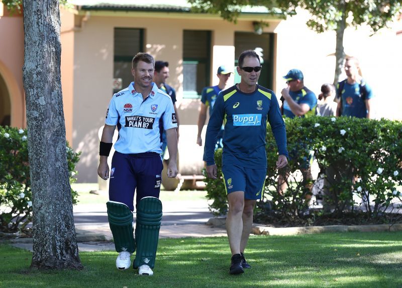 Justin Langer and David Warner