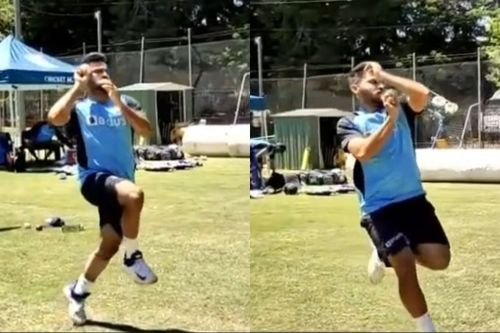 Shardul Thakur shared a video of himself in the nets on his Instagram account.