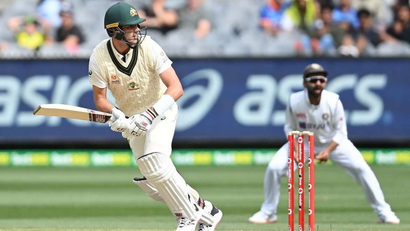 Pat Cummins in action during the Boxing Day Test