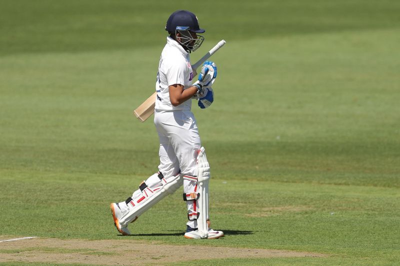 Prithvi Shaw fell for a duck in the first innings