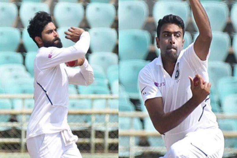 Ravindra Jadeja and Ravichandran Ashwin in action