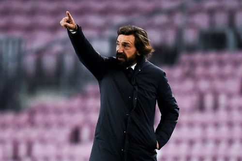 Juventus manager Andrea Pirlo during the Barcelona game