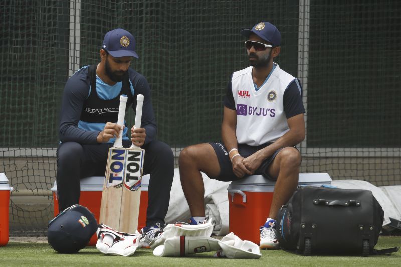 Stand-in captain Ajinkya Rahane during a practice session at the SGG.