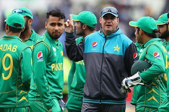 Mickey Arthur with the Pakistan team during his stint as coach